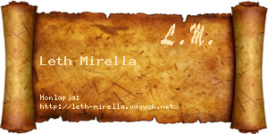 Leth Mirella névjegykártya